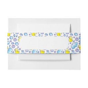 wash pattern invitation belly band