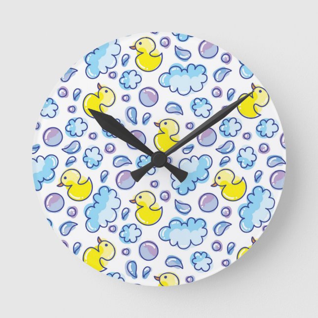 wash pattern round clock (Front)