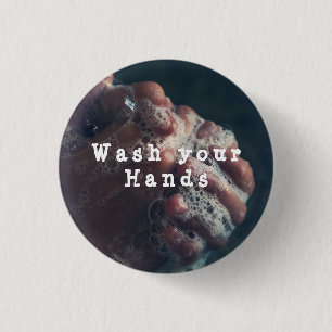 Wash your Hands 3 Cm Round Badge