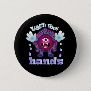 Wash Your Hands 6 Cm Round Badge