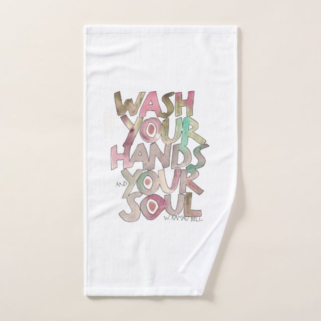 Wash Your Hands and Your Soul Hand Towel (Hand Towel)