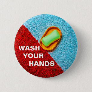 Wash Your Hands customizable 6 Cm Round Badge