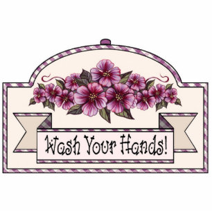 "Wash Your Hands!" - Decorative Sign - 41 Photo Sculpture Decoration