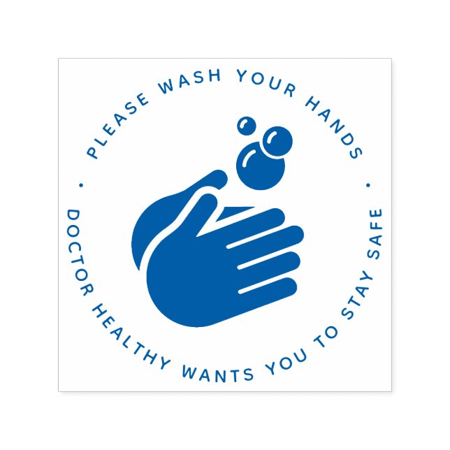 Wash Your Hands - Hand Washing Coronavirus & Flu Self-inking Stamp (Design)