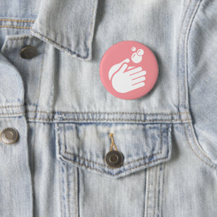 Wash Your Hands - Hand Washing Virus & Flu Doctor 6 Cm Round Badge