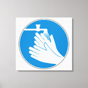 Wash Your Hands (Health and Safety) (Hygiene) Canvas Print
