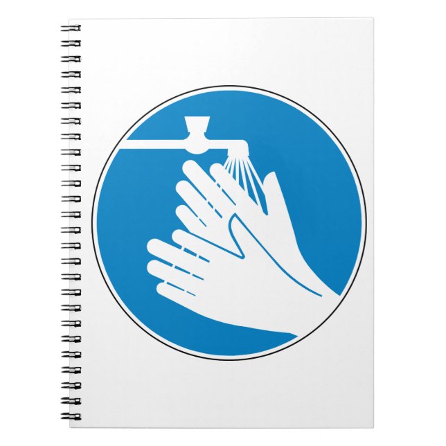 Wash Your Hands (Health and Safety) (Hygiene) Notebook (Front)