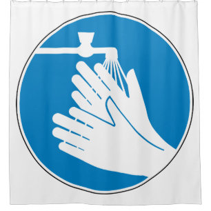 Wash Your Hands (Health and Safety) (Hygiene) Shower Curtain