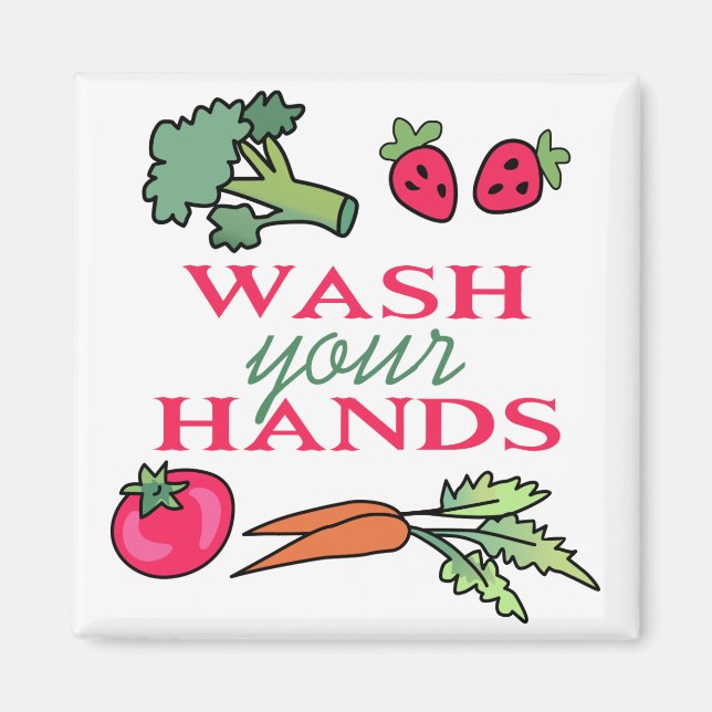 Wash Your Hands Magnet (Front)