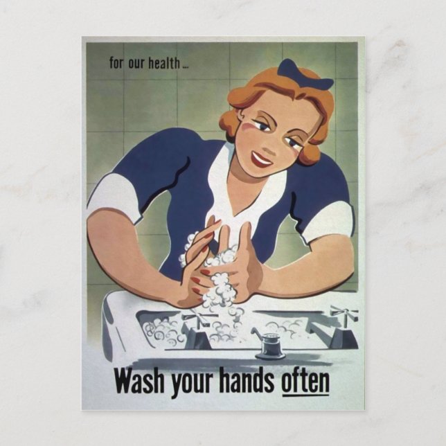 Wash Your Hands Postcard (Front)