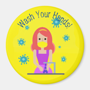 Wash Your Hands safety Magnet