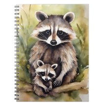 Washbear and Mama Spiral Notebook