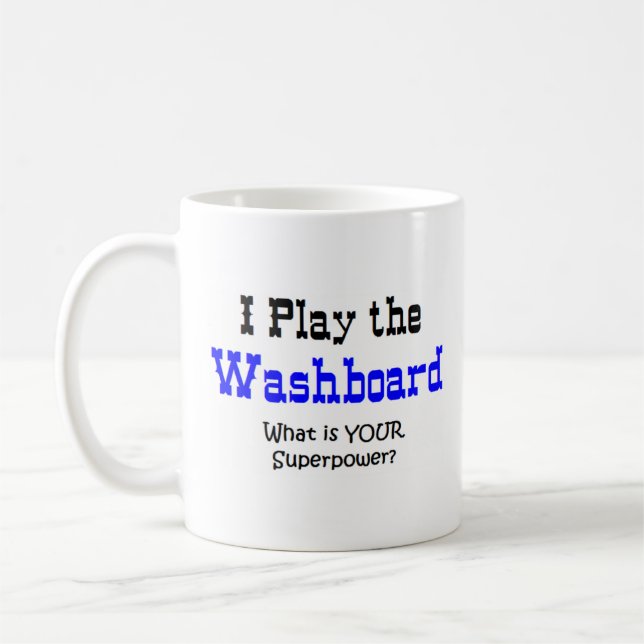 washboard player coffee mug (Left)