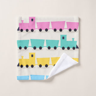 Washcloth trains wash cloth