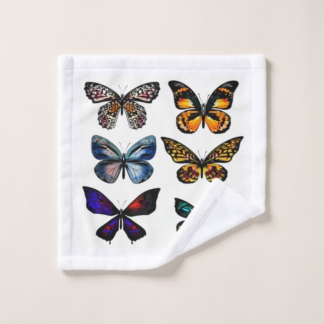 Washcloth with butterflies wash cloth (Wash Cloth)