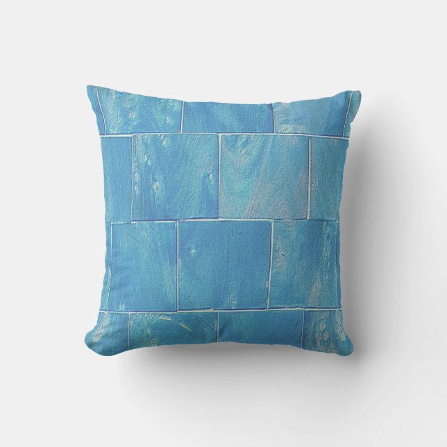Washed Blue Siding Cushion (Front)