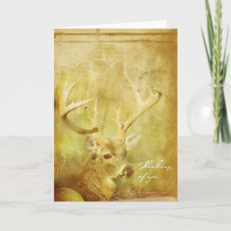 Washed Deer- Thinking of you Card