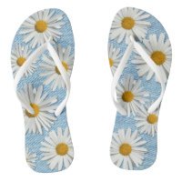 Washed Denim Daisy Flower Blossom - Trendy Fashion