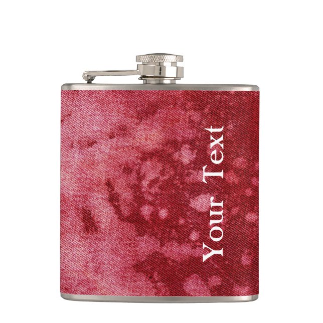 Washed Denim Design #10 at Emporio Moffa Hip Flask (Front)