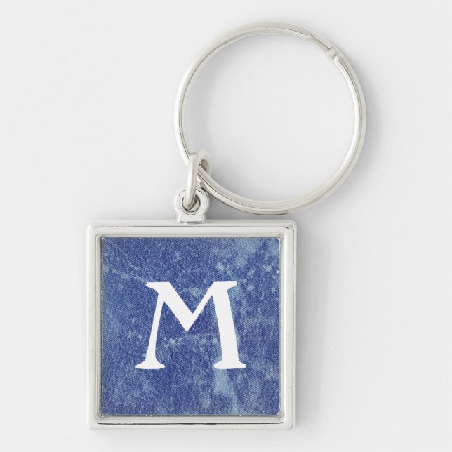 Washed Denim Design #12 at Emporio Moffa Key Ring (Front)