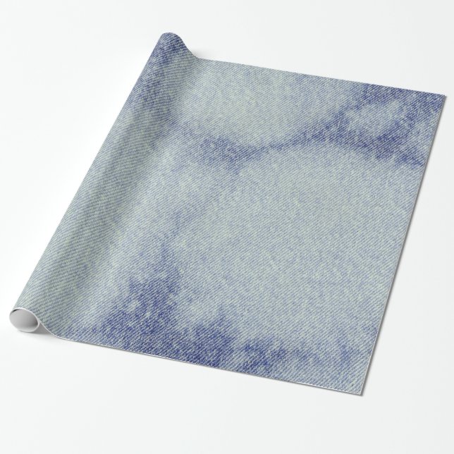Washed Denim Design #1 at Emporio Moffa Wrapping Paper (Unrolled)