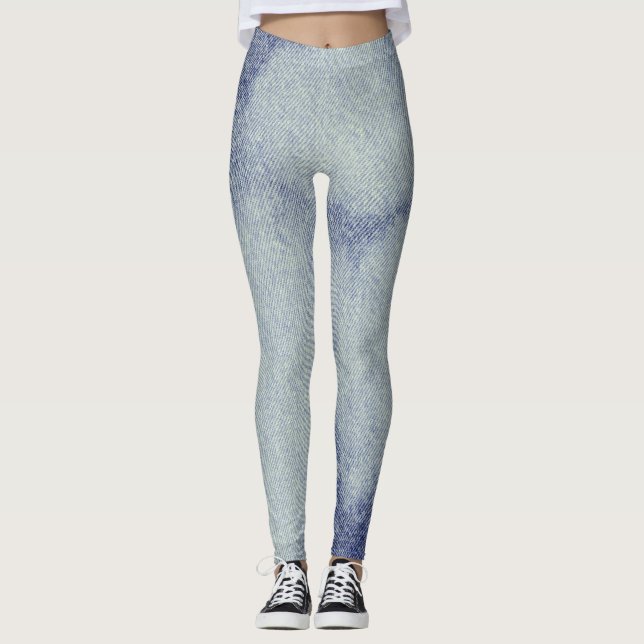 Washed Denim Design #1 @ Emporio Moffa Leggings (Front)