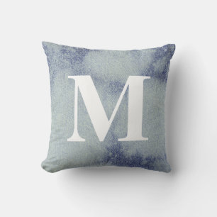 Washed Denim Design #1 with Monogram Cushion