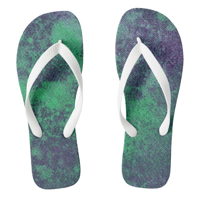 Washed Denim Design #2 @ Emporio Moffa Flip Flops (Footbed)