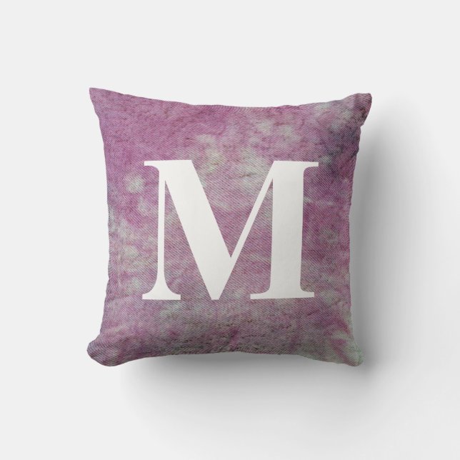 Washed Denim Design #4 with Monogram Cushion (Front)