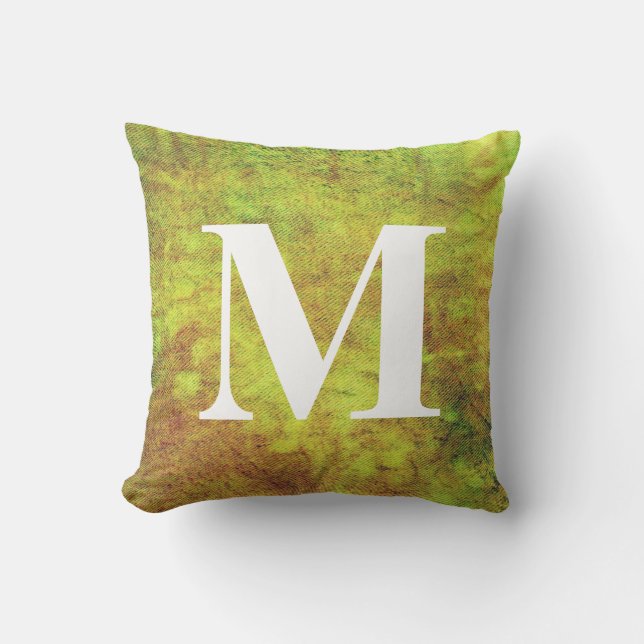 Washed Denim Design #5 with Monogram Cushion (Front)