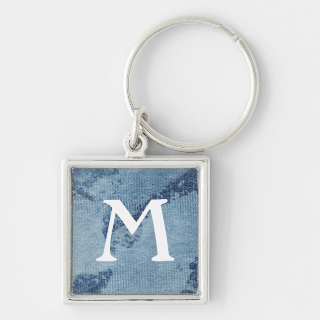Washed Denim Design #9 at Emporio Moffa Key Ring (Front)