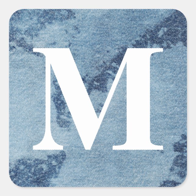 Washed Denim Design #9 @ Emporio Moffa Square Sticker (Front)