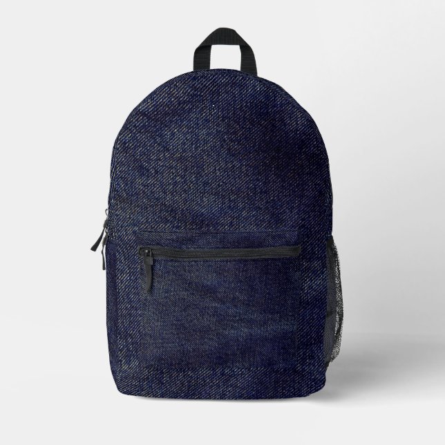 Washed Denim Design No. 7 @ Emporio Moffa Printed Backpack (Front)