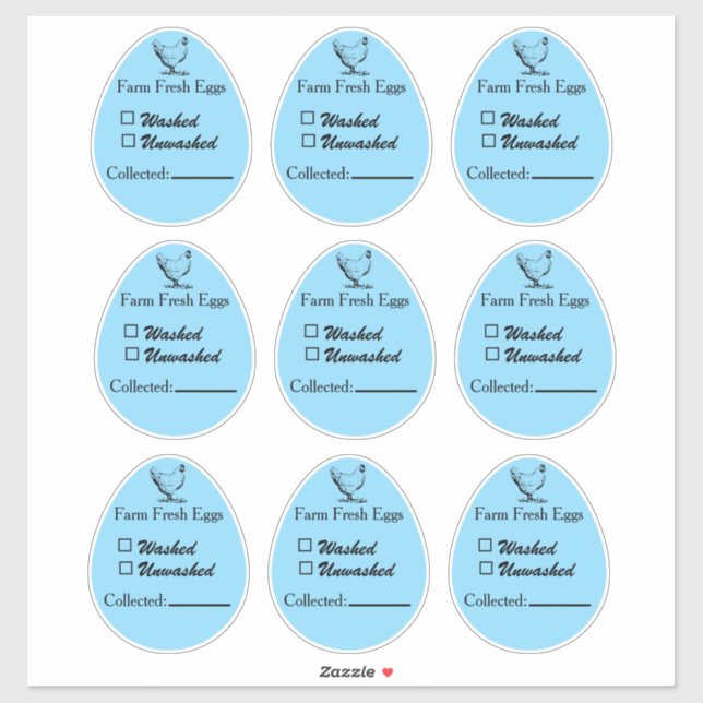 Washed or Unwashed Egg Sticker Collected Date (Sheet)