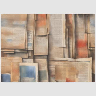 Washed out book pages tissue paper