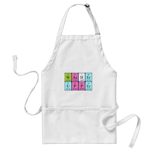Washer periodic table word apron (Front)
