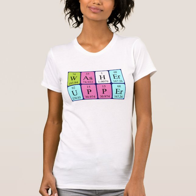 Washer periodic table word shirt (Front)