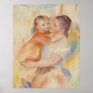 Washerwoman and Child (1886) Pierre-Auguste Renoir Poster