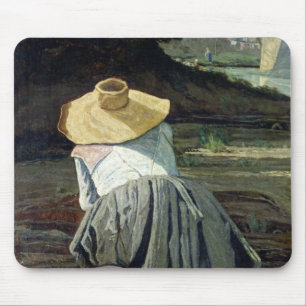 Washerwoman by the River, 1860 Mouse Mat