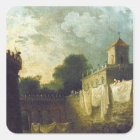 Washerwomen in the Moat of an Italian Villa