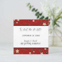 Washi Paper Wedding Save the Date Announcement