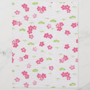Washi Pink Floral Arts & Craft Scrapbook Paper