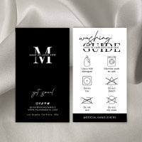 Washing Care Instructions Minimalist Logo Clothing