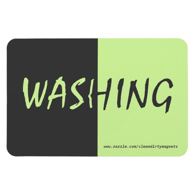 Washing - Dark Grey - w/website address 4x6 Magnet (Horizontal)