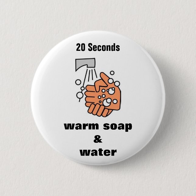 Washing Hands Button (Front)
