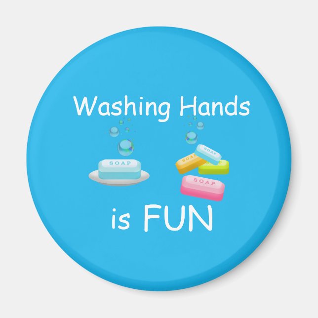 Washing Hands is FUN Cool Kids Magnet (Front)