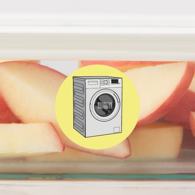 Washing machine cartoon illustration  (Affixed)