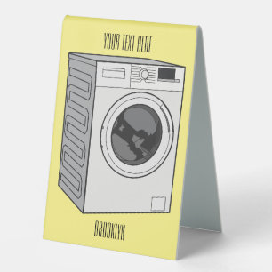 Washing machine cartoon illustration