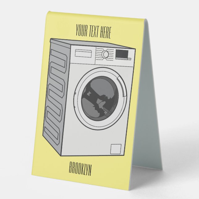 Washing machine cartoon illustration  (Front)