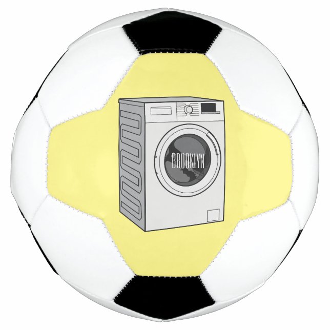 Washing machine cartoon illustration  football (Front)
